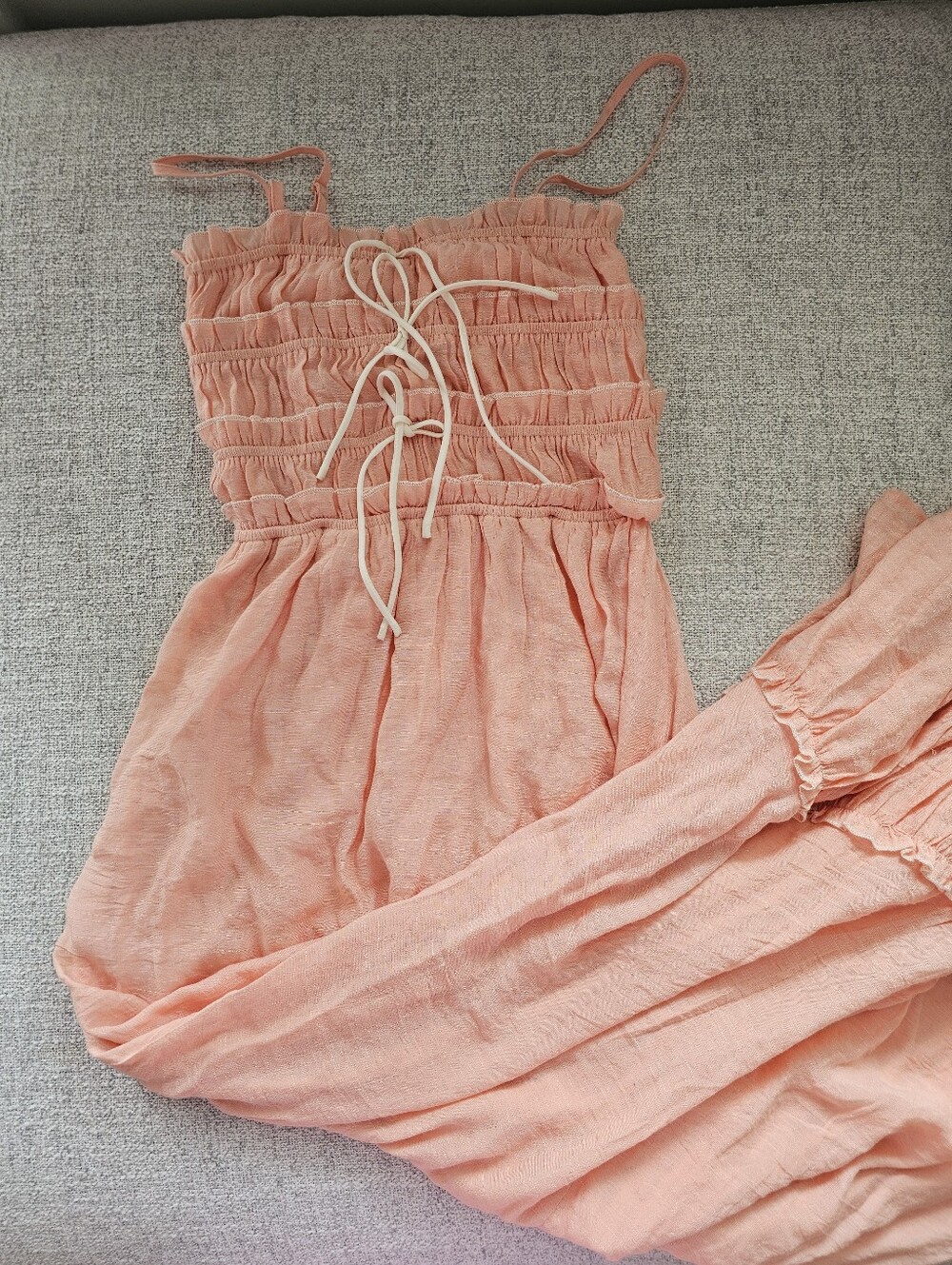 Pink Smocked Maxi Dress